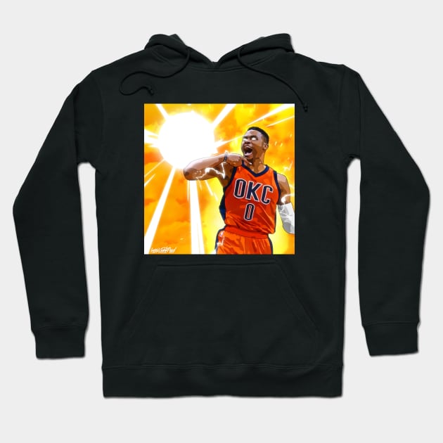 Russell Westbrook "Thunderous" Artwork Hoodie by hesxjohnpaul